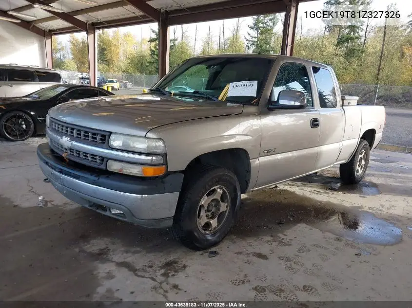 1GCEK19T81Z327326 2001 Chevrolet Silverado 1500 Lt