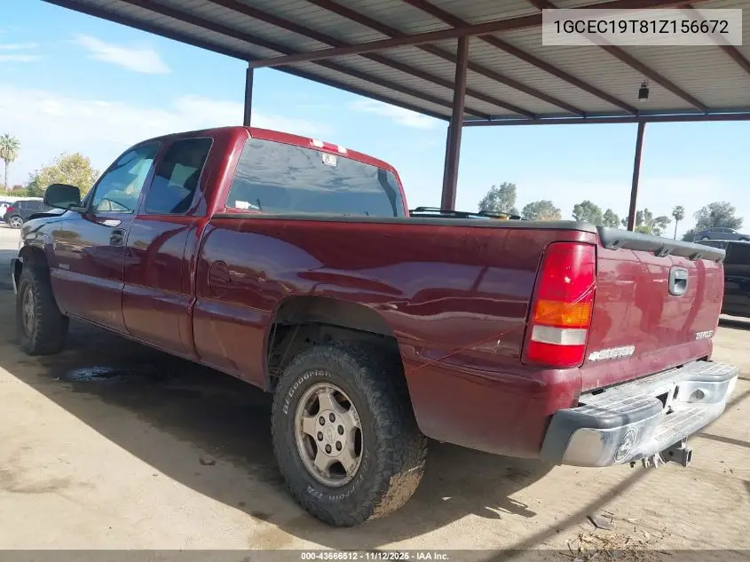 1GCEC19T81Z156672 2001 Chevrolet Silverado 1500 Ls