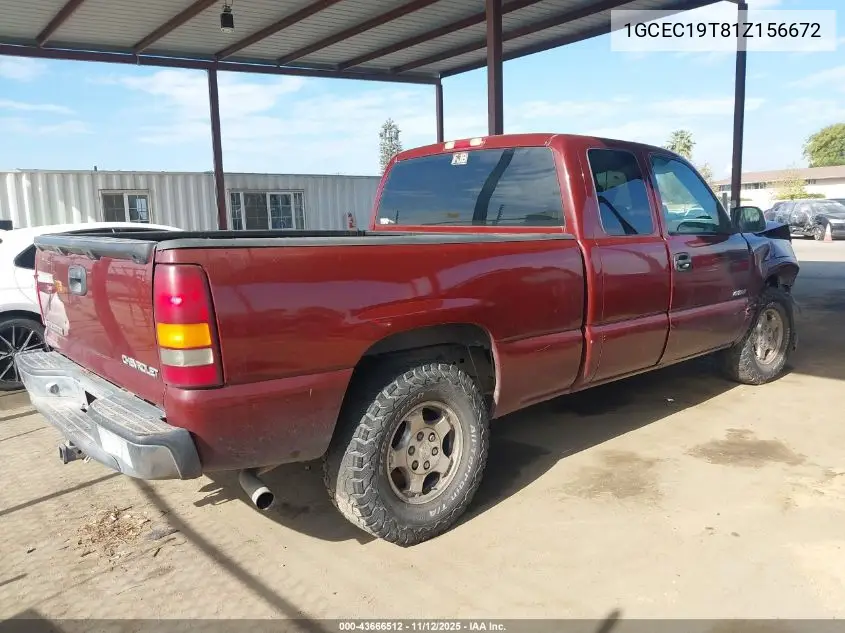 1GCEC19T81Z156672 2001 Chevrolet Silverado 1500 Ls