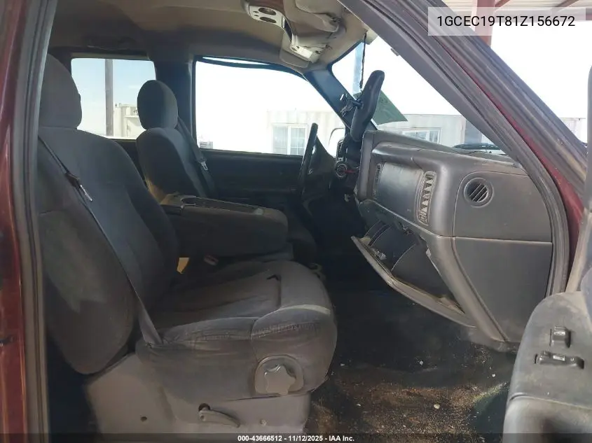 1GCEC19T81Z156672 2001 Chevrolet Silverado 1500 Ls