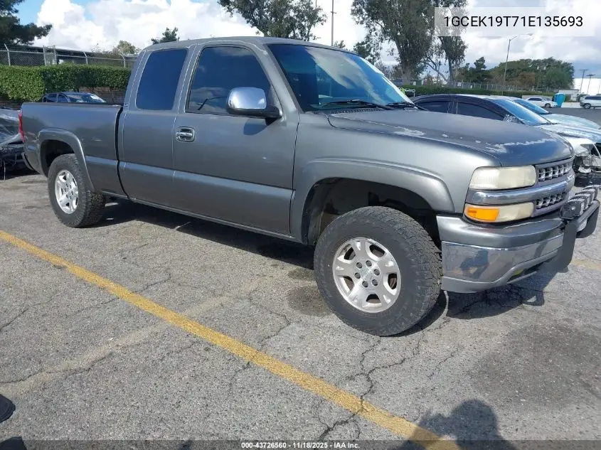 1GCEK19T71E135693 2001 Chevrolet Silverado 1500 Ls