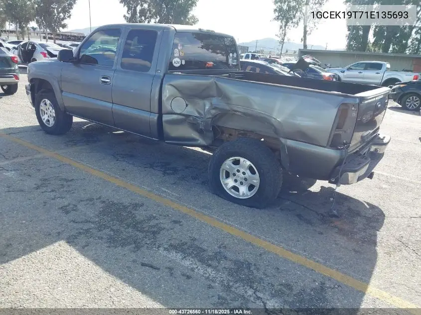 1GCEK19T71E135693 2001 Chevrolet Silverado 1500 Ls