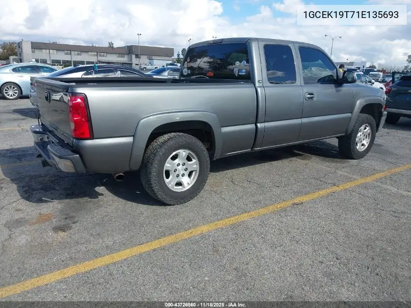1GCEK19T71E135693 2001 Chevrolet Silverado 1500 Ls