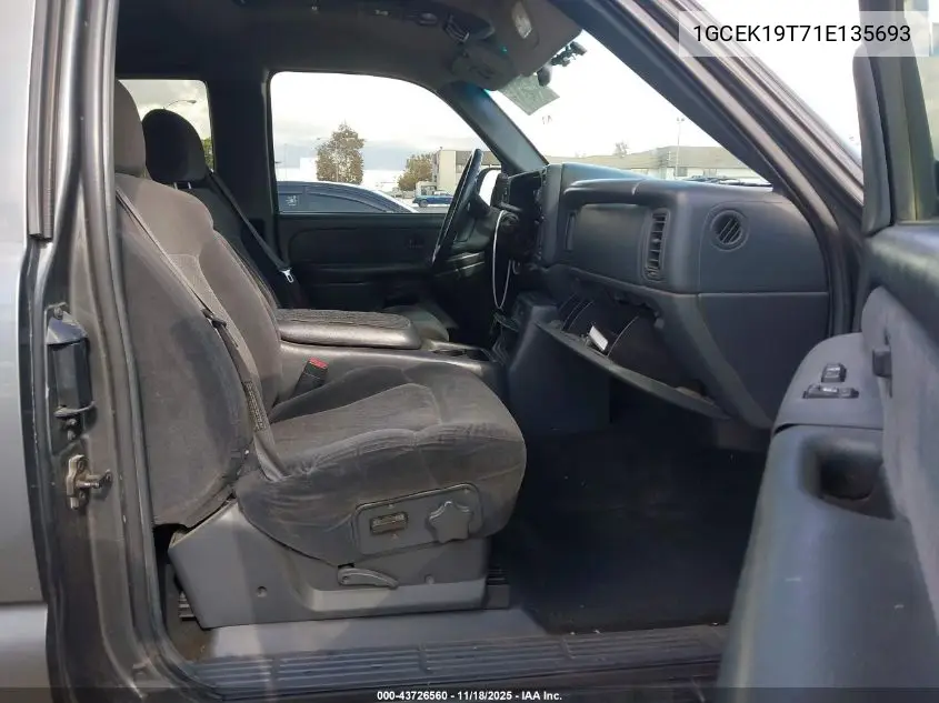 1GCEK19T71E135693 2001 Chevrolet Silverado 1500 Ls