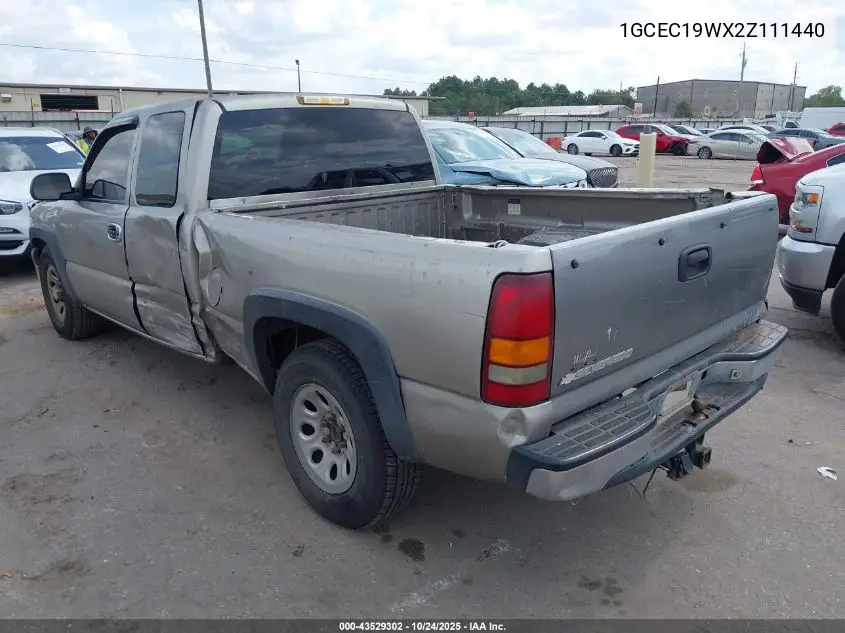 1GCEC19WX2Z111440 2002 Chevrolet Silverado 1500