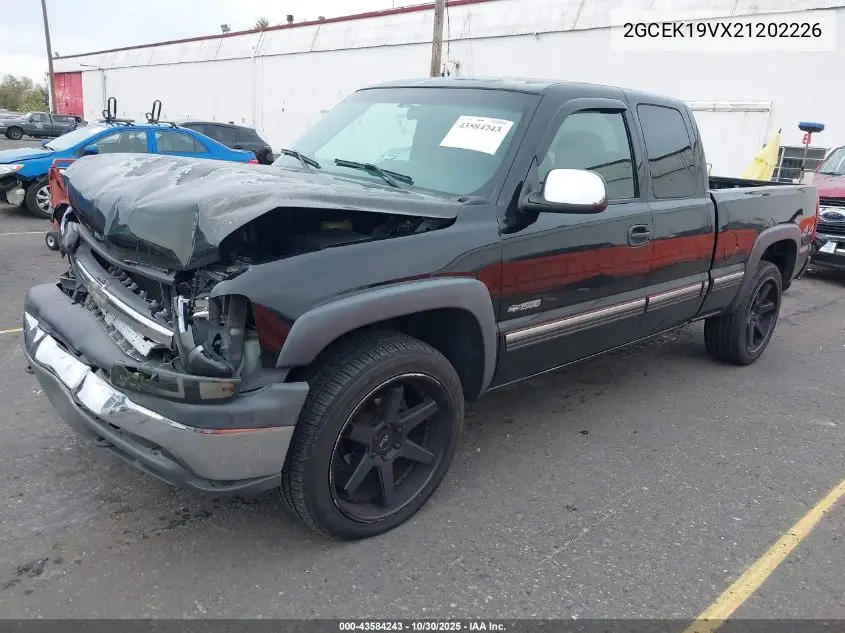 2GCEK19VX21202226 2002 Chevrolet Silverado K1500