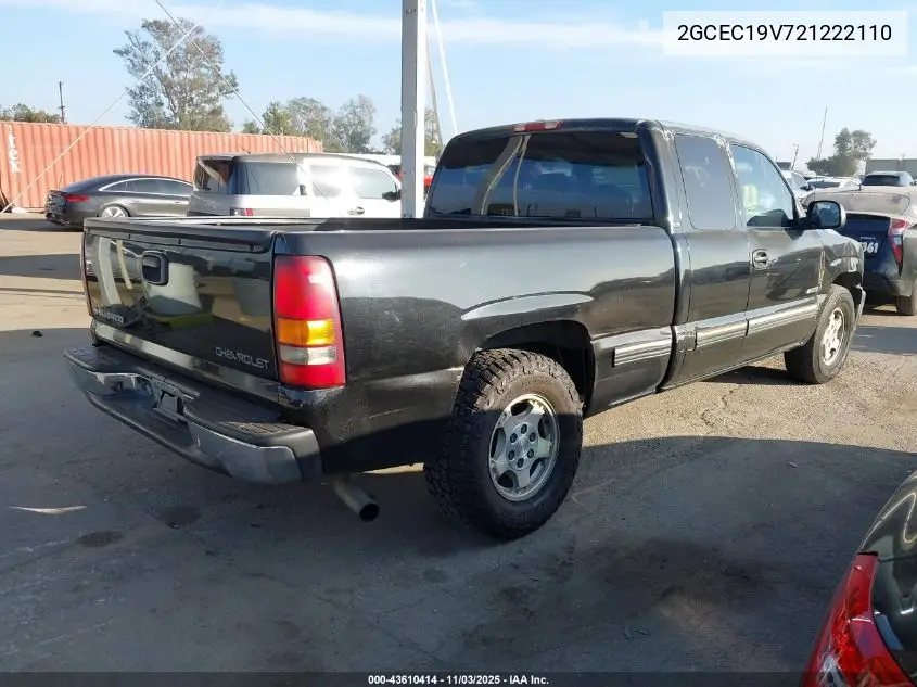 2GCEC19V721222110 2002 Chevrolet Silverado 1500 Ls
