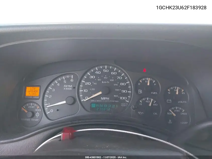 1GCHK23U62F183928 2002 Chevrolet Silverado 2500Hd Ls