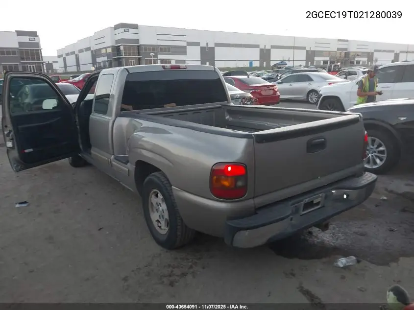 2GCEC19T021280039 2002 Chevrolet Silverado 1500 Ls