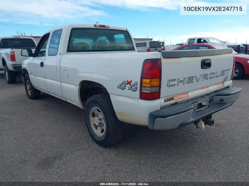 1GCEK19VX2E247715 2002 Chevrolet Silverado 1500