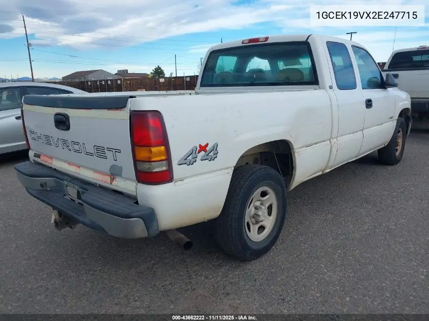 1GCEK19VX2E247715 2002 Chevrolet Silverado 1500