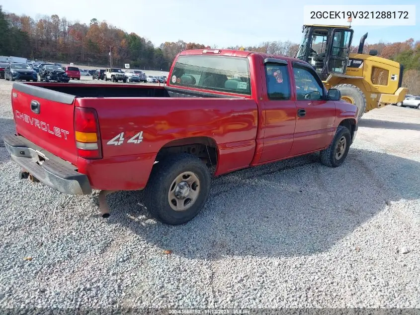 2GCEK19V321288172 2002 Chevrolet Silverado 1500