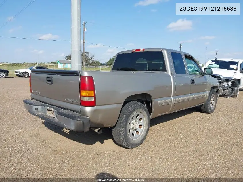 2GCEC19V121216688 2002 Chevrolet Silverado 1500 Ls