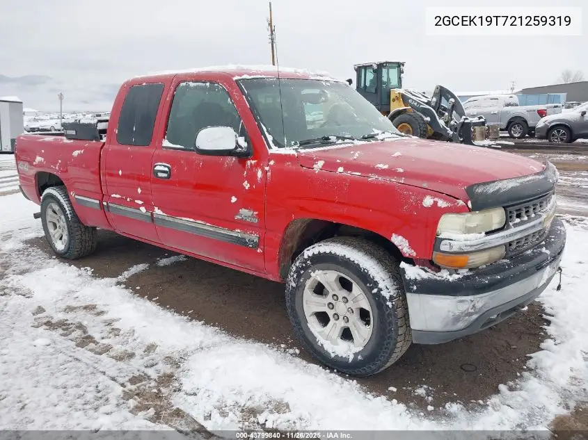 2GCEK19T721259319 2002 Chevrolet Silverado 1500 Ls