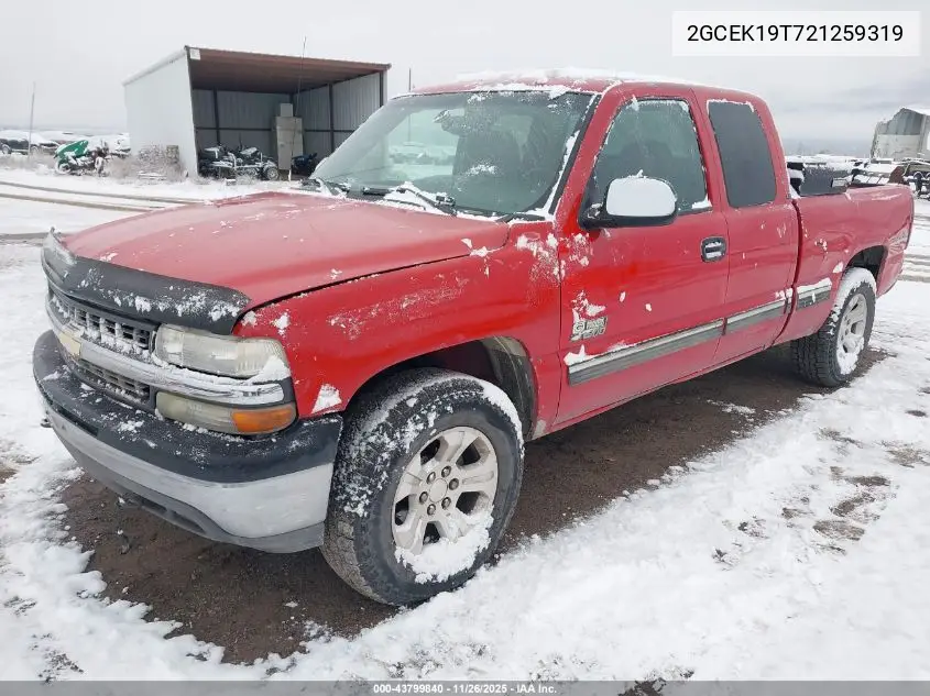 2GCEK19T721259319 2002 Chevrolet Silverado 1500 Ls
