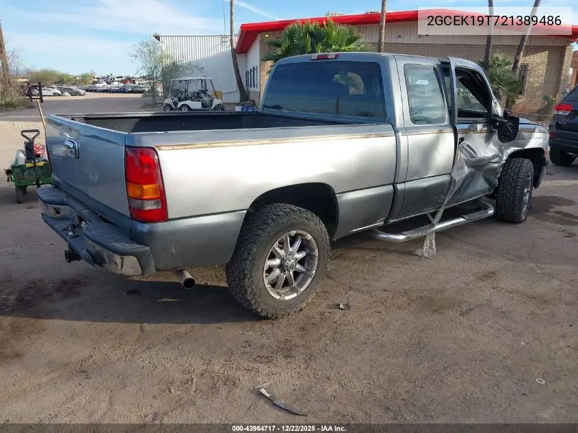 2GCEK19T721389486 2002 Chevrolet Silverado 1500 Ls