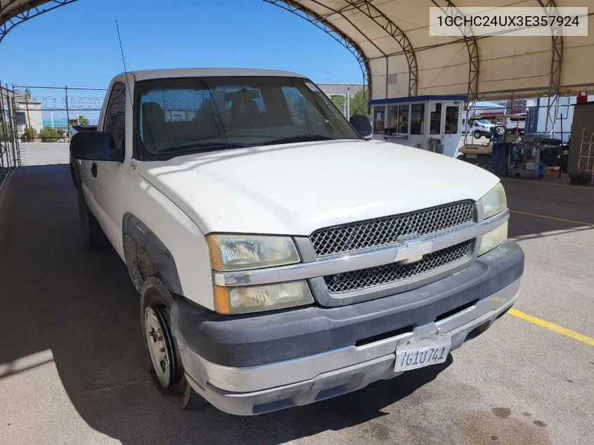 2003 Chevrolet Silverado 2500Hd Work Truck VIN: 1GCHC24UX3E357924 Lot: 40408204