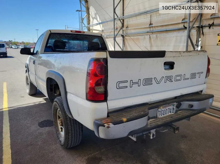 2003 Chevrolet Silverado 2500Hd Work Truck VIN: 1GCHC24UX3E357924 Lot: 40408204