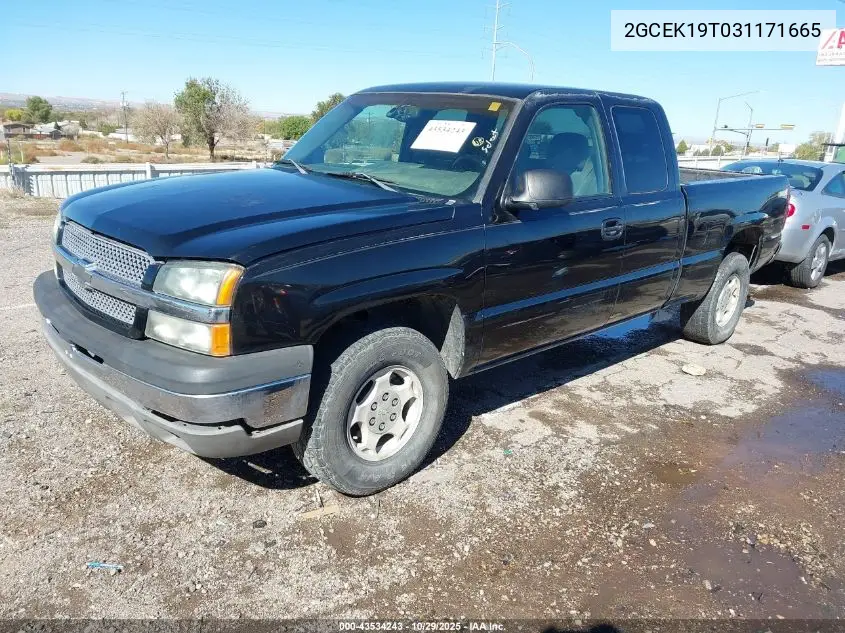 2GCEK19T031171665 2003 Chevrolet Silverado 1500 Ls