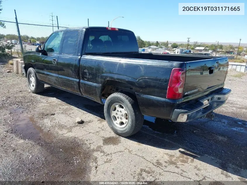2GCEK19T031171665 2003 Chevrolet Silverado 1500 Ls