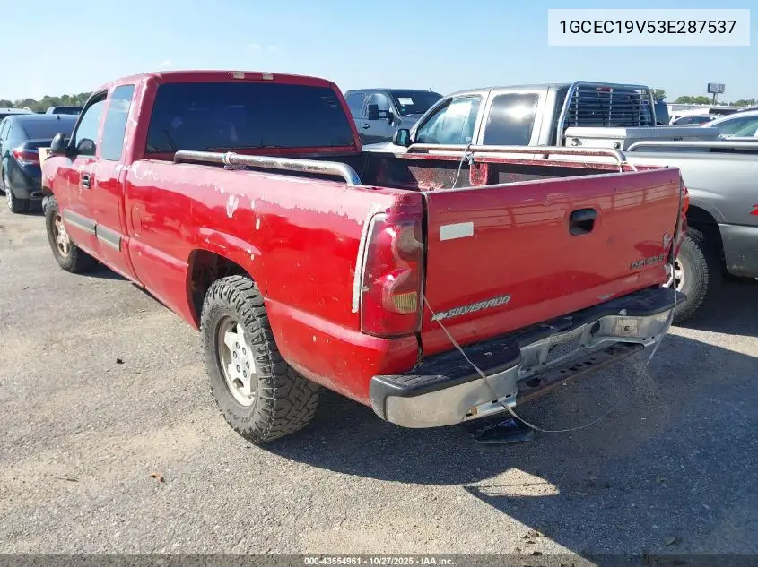 1GCEC19V53E287537 2003 Chevrolet Silverado 1500 Ls