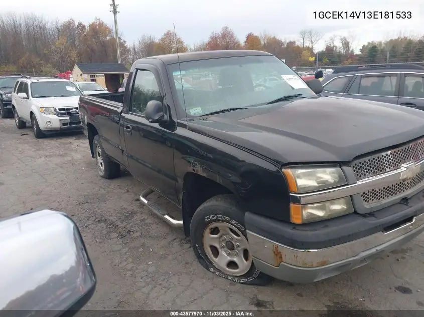 1GCEK14V13E181533 2003 Chevrolet Silverado 1500 Work Truck