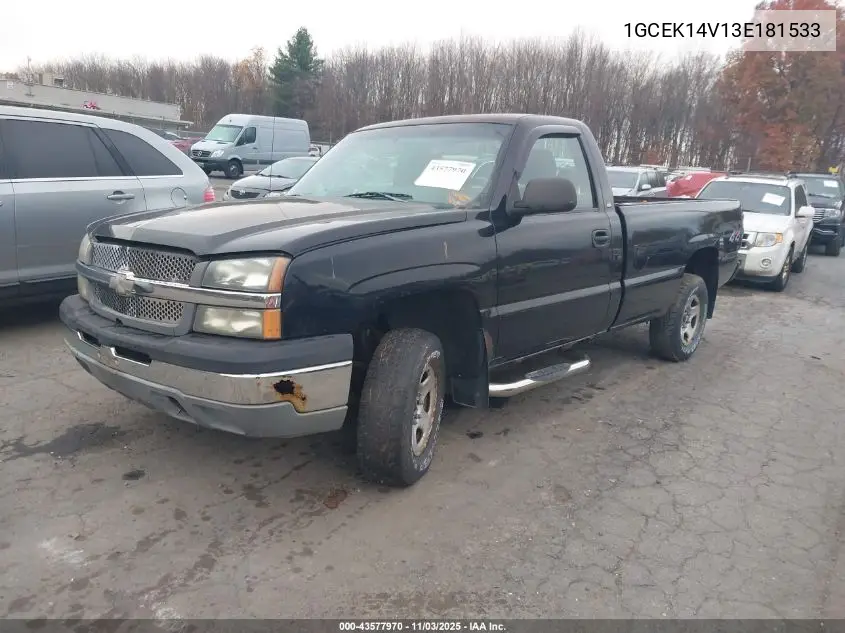 1GCEK14V13E181533 2003 Chevrolet Silverado 1500 Work Truck