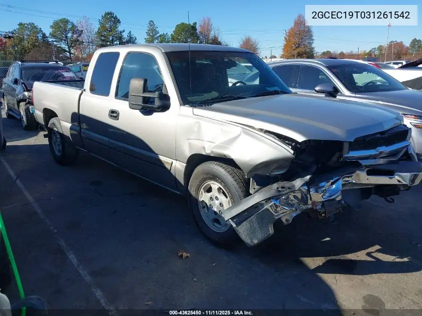 2GCEC19T031261542 2003 Chevrolet Silverado 1500 Ls