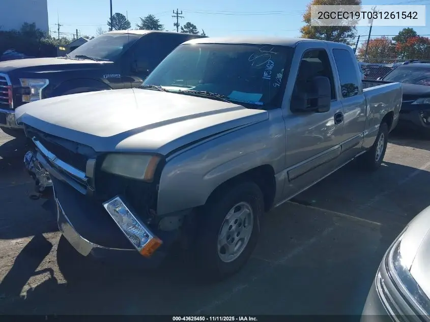 2GCEC19T031261542 2003 Chevrolet Silverado 1500 Ls