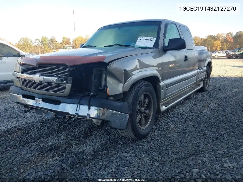 1GCEC19T43Z127270 2003 Chevrolet Silverado 1500 Ls