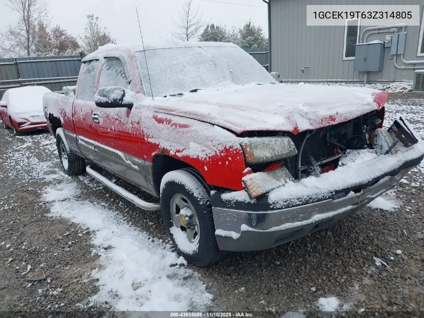 1GCEK19T63Z314805 2003 Chevrolet Silverado 1500 Ls