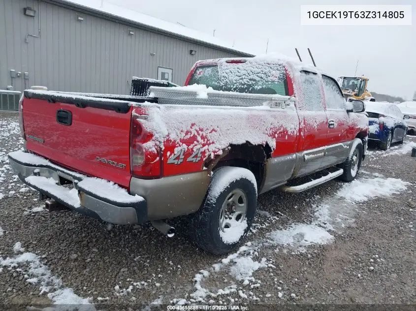 1GCEK19T63Z314805 2003 Chevrolet Silverado 1500 Ls