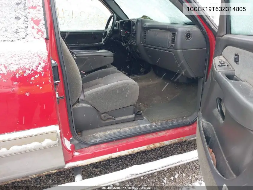 1GCEK19T63Z314805 2003 Chevrolet Silverado 1500 Ls
