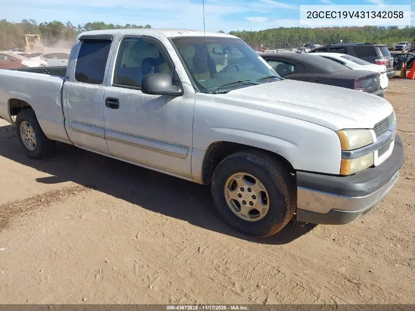 2GCEC19V431342058 2003 Chevrolet Silverado 1500 Ls