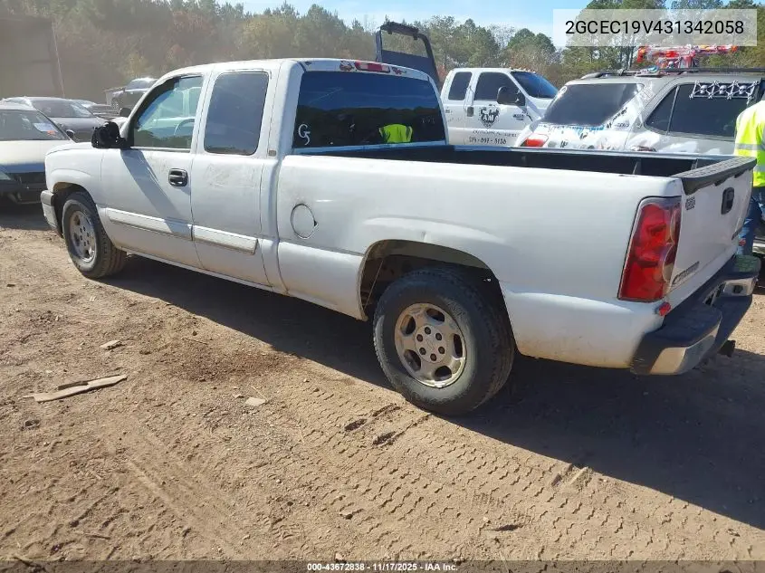 2GCEC19V431342058 2003 Chevrolet Silverado 1500 Ls
