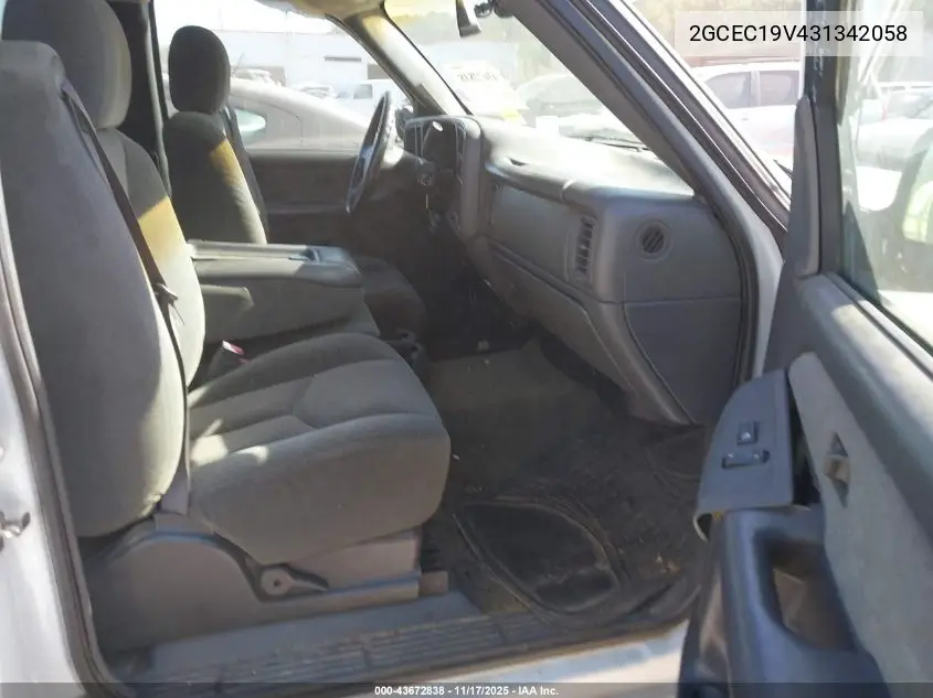 2GCEC19V431342058 2003 Chevrolet Silverado 1500 Ls