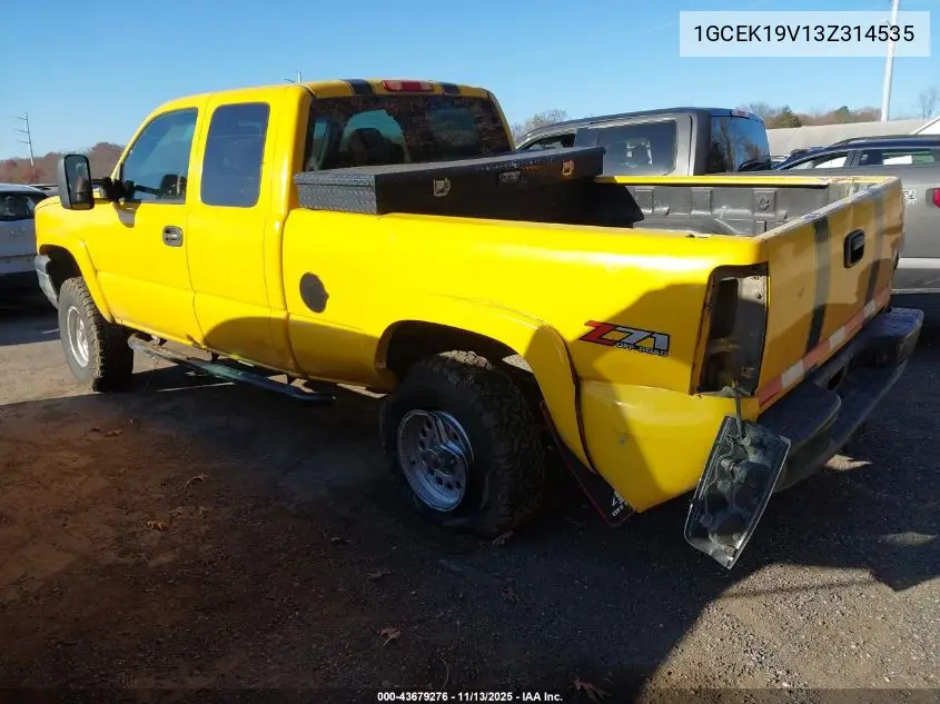 1GCEK19V13Z314535 2003 Chevrolet Silverado 1500 Ls