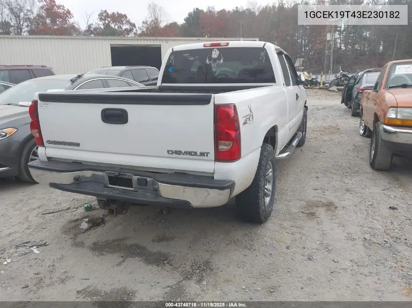 1GCEK19T43E230182 2003 Chevrolet Silverado 1500 Ls