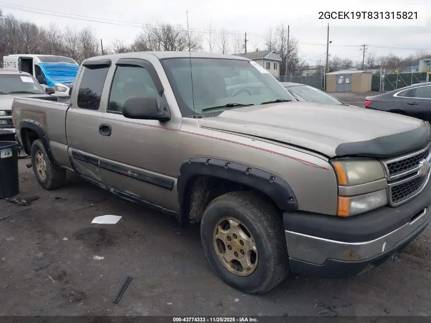 2GCEK19T831315821 2003 Chevrolet Silverado 1500 Ls
