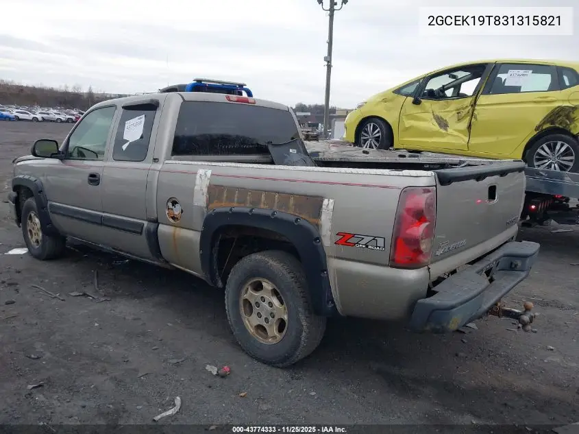2GCEK19T831315821 2003 Chevrolet Silverado 1500 Ls