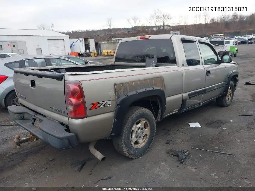 2GCEK19T831315821 2003 Chevrolet Silverado 1500 Ls