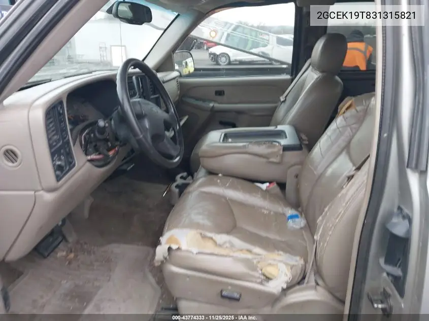 2GCEK19T831315821 2003 Chevrolet Silverado 1500 Ls