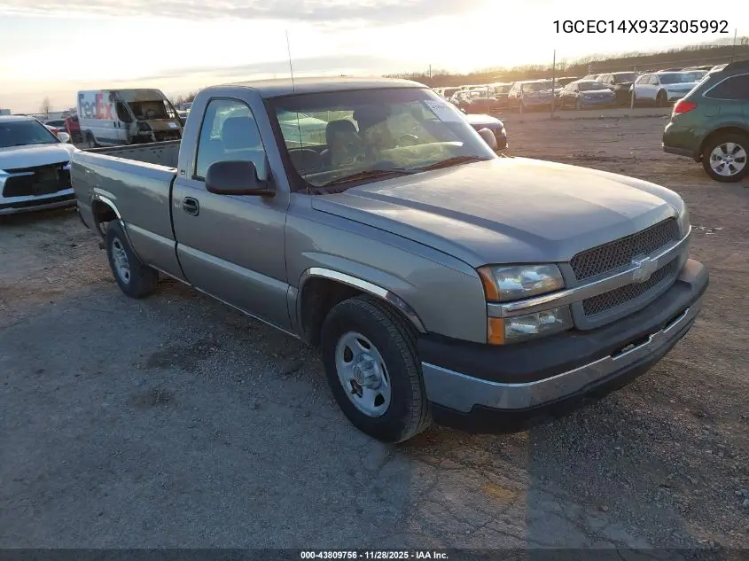 1GCEC14X93Z305992 2003 Chevrolet Silverado 1500 Work Truck