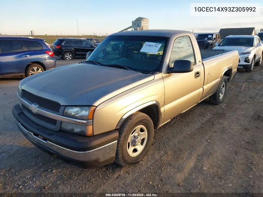 1GCEC14X93Z305992 2003 Chevrolet Silverado 1500 Work Truck