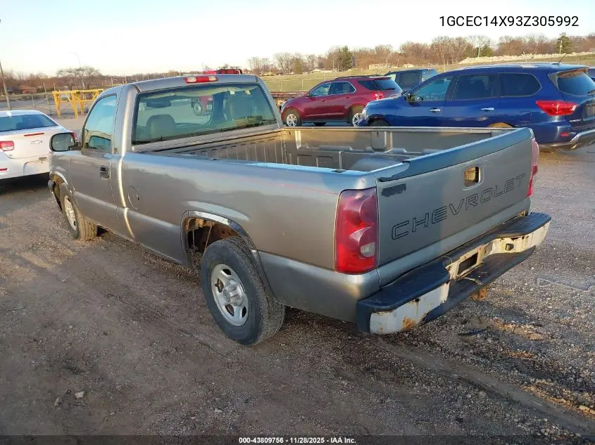1GCEC14X93Z305992 2003 Chevrolet Silverado 1500 Work Truck