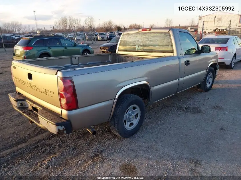 1GCEC14X93Z305992 2003 Chevrolet Silverado 1500 Work Truck