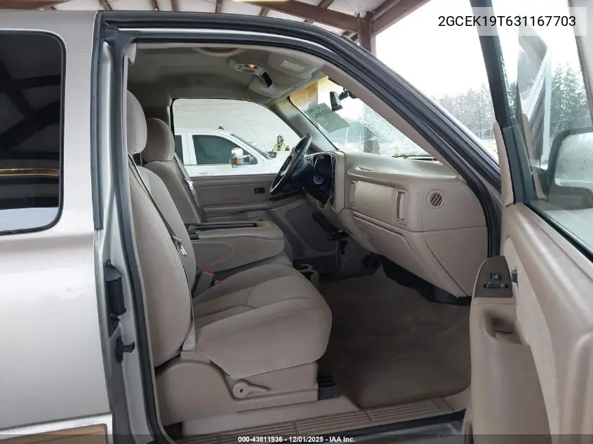 2GCEK19T631167703 2003 Chevrolet Silverado 1500 Ls
