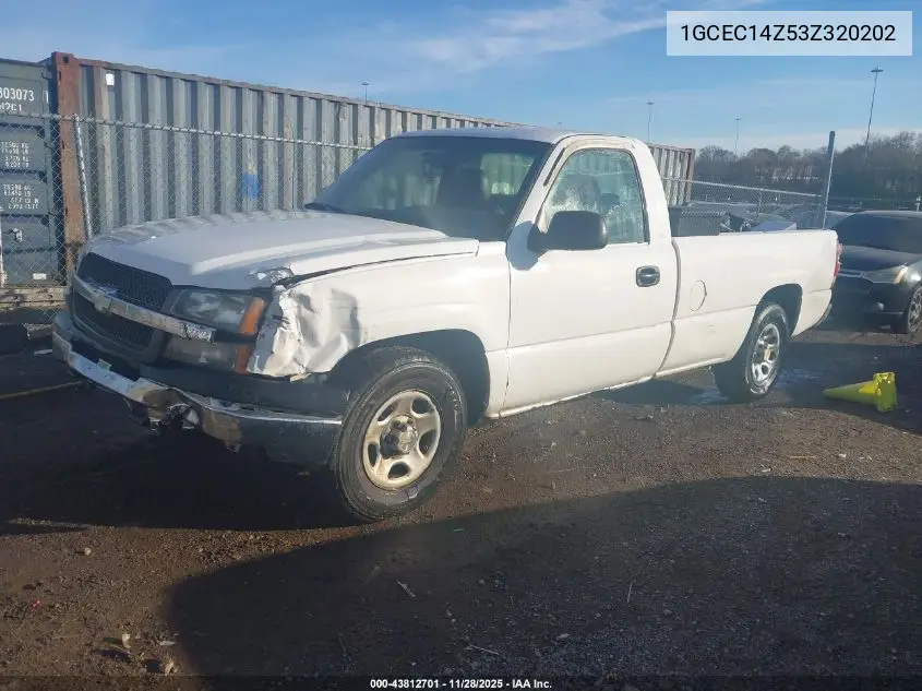 1GCEC14Z53Z320202 2003 Chevrolet Silverado 1500 Work Truck