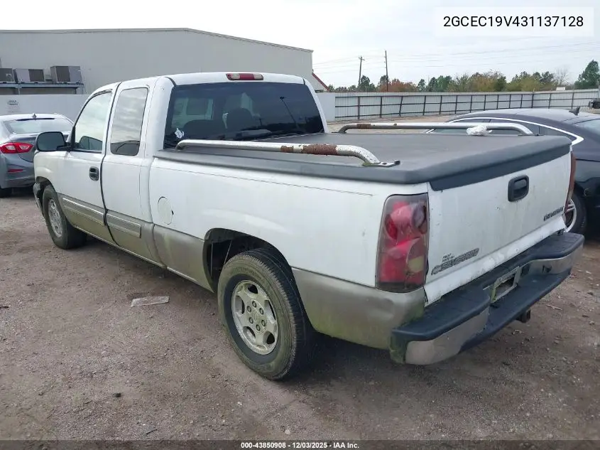 2GCEC19V431137128 2003 Chevrolet Silverado 1500 Ls