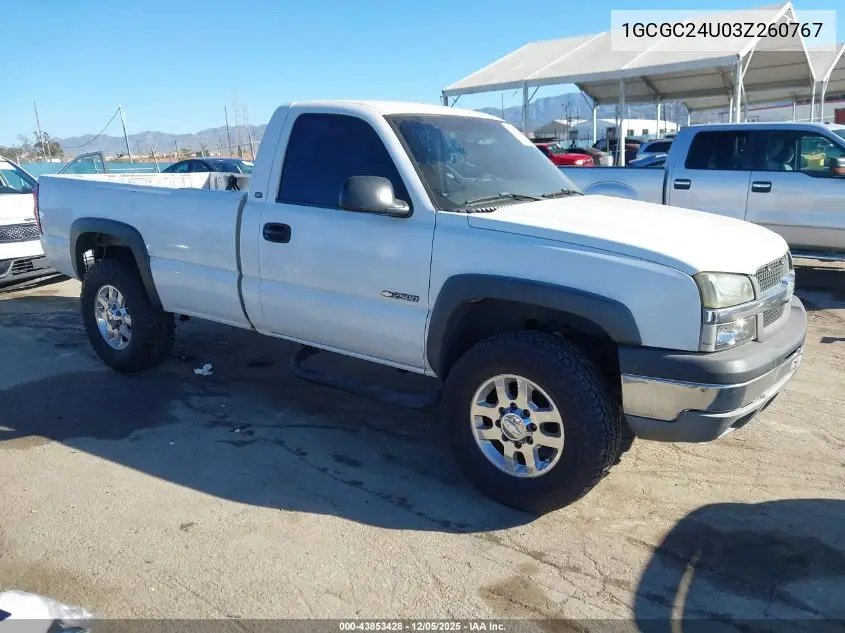 1GCGC24U03Z260767 2003 Chevrolet Silverado 2500 Work Truck